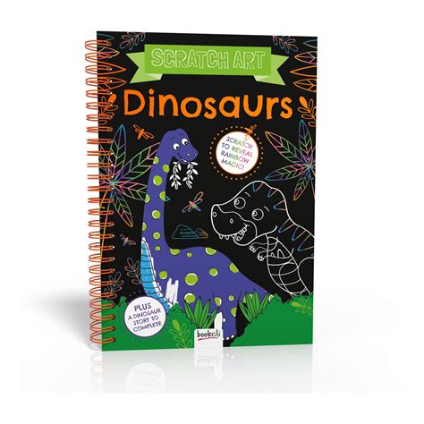 Dinosaur Scratch Art Book Hobbycraft