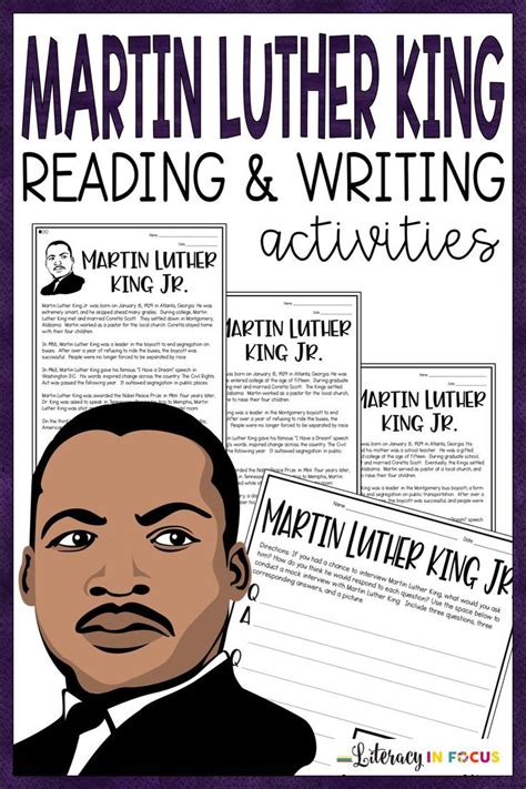 Martin Luther King Jr Reading Comprehension Passages And Activities