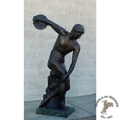 monumental discus thrower bronze statue world of bronze