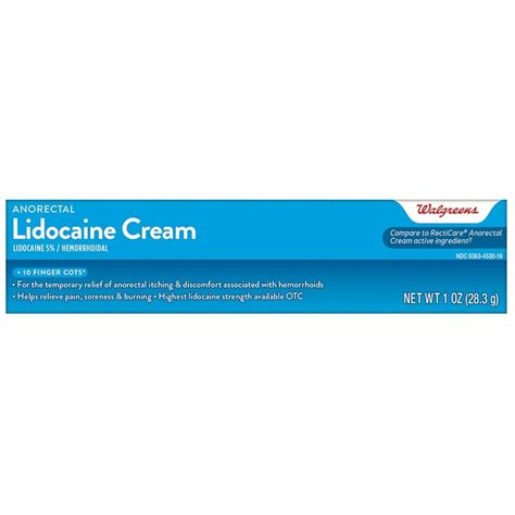 Walgreens Anorectal Lidocaine Cream 1 Oz Shipt