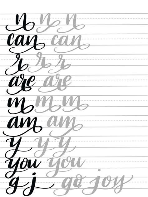 Hand Lettering: Flourish Tutorial & Free Printable ...