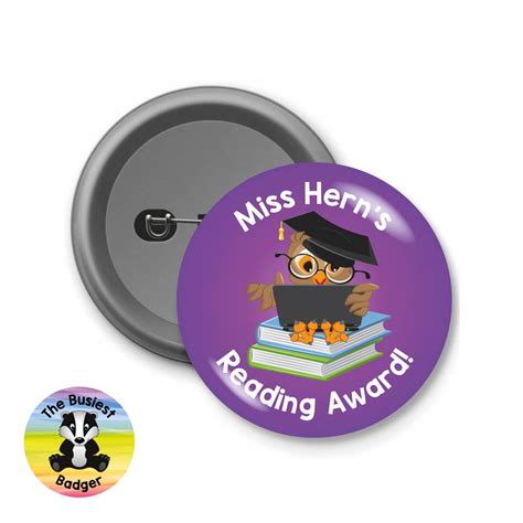 Custom Reading Award Badges Reading Badges School Badges Etsy Uk