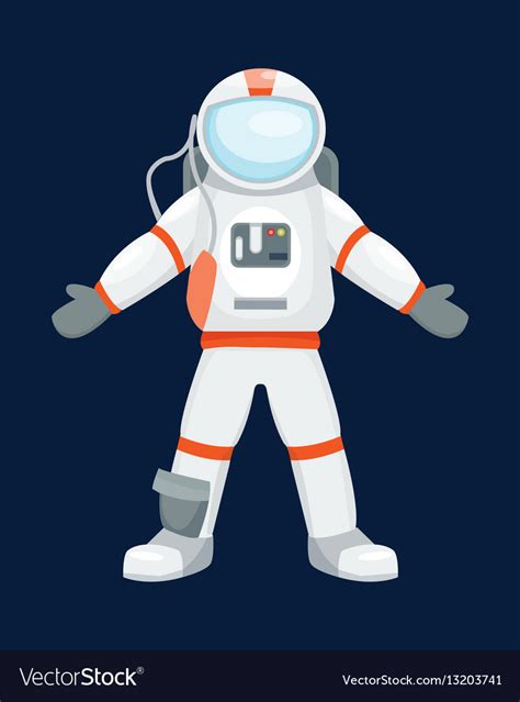 Astronaut Character Pose Royalty Free Vector Image