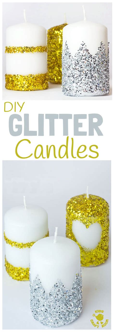 Gorgeous Diy Glitter Candles Diy Glitter Candles Glitter Candles