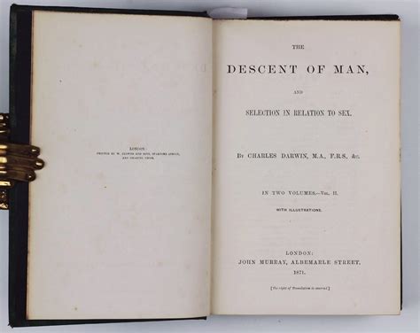The Descent Of Man And Selection In Relation To Sex 2 Volumes