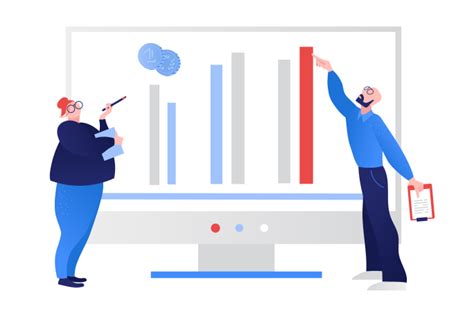 Financial Report Animated Illustration In  Lottie Json Ae