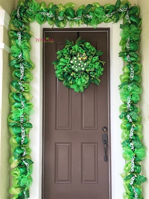 Irish Garland St Patricks Decor Irish Decor By Wreathsandbowsohmy