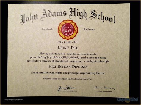 Free Fake High School Diploma Templates Of 7 Fake High School Diploma