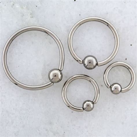 14g Steel Captive Bead Rings