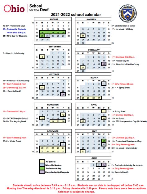2021 2022 School Year Calendar