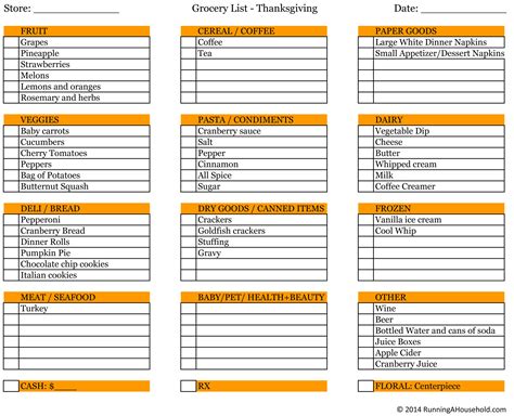 Free printable thanksgiving checklist and place cards. Planning Thanksgiving Dinner - Running A Household