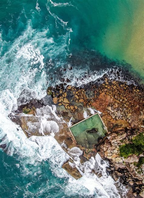 Coast Rocks Sea Aerial View Hd Phone Wallpaper Peakpx