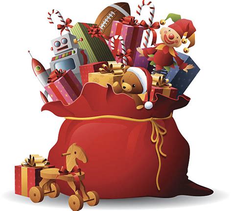 Santa Toy Bag Illustrations Royalty Free Vector Graphics And Clip Art