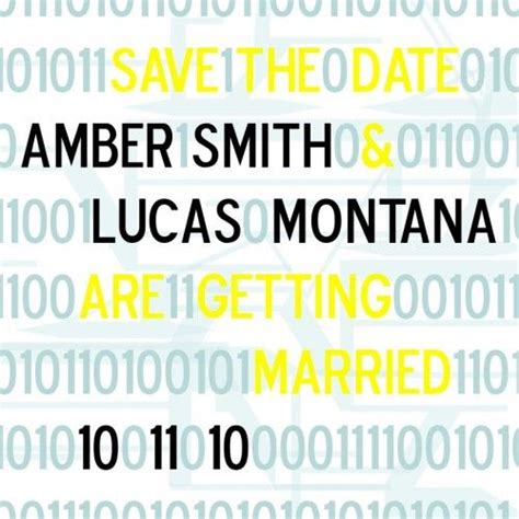 A Poster With The Words Save The Date Amber Smith And Lucas Montana