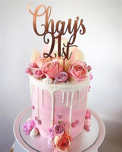 Chay S 21st Custom Name And Age Swirl Birthday Cake Topper Image Of Chay S 21st Custom Name And A