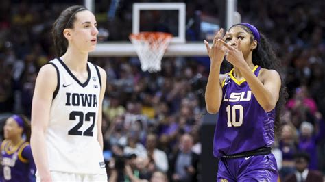 Lsus Angel Reese Taunts Iowas Caitlin Clark During Title Game