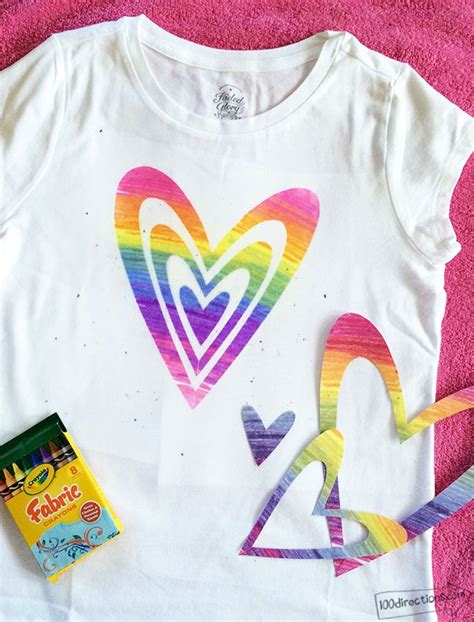 While you could color straight on to the fabric we're going to color on sandpaper and then transfer that image to the fabric for this diy t shirt printing process. DIY Rainbow Art T-Shirt | Diy t shirt printing, T shirt ...