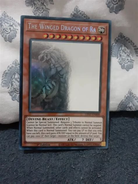 Yu Gi Oh The Winged Dragon Of Ra Ghost Rare 1st Edition Led7 En000 Nm