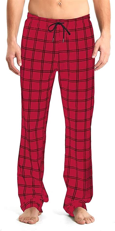 Mens Tall Pajama Pants 34 36 38 Long Inseam Plaid Lounge Pants Sleepwear Pajama Bottoms 100