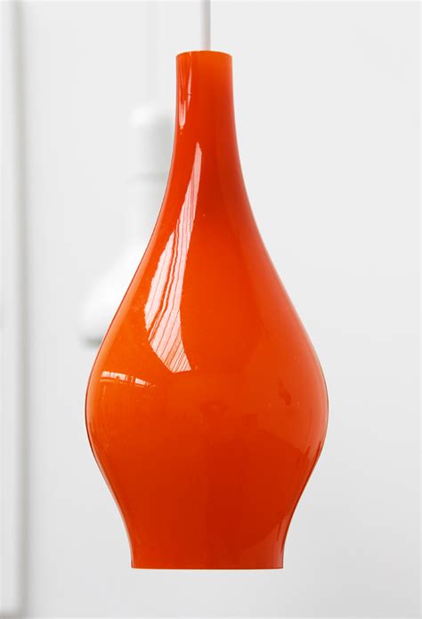 Do you assume orange lamp shades uk appears nice? ORANGE Cased Glass Ceiling Lamp Shade Teardrop 3 1960's Retro HOLMEGAARD | eBay