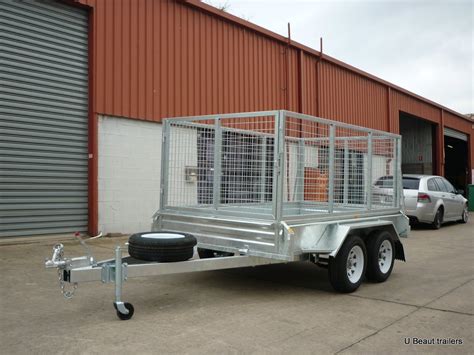 8x5 Tandem Axle Box Trailer Galvanised Cage U Beaut Trailers