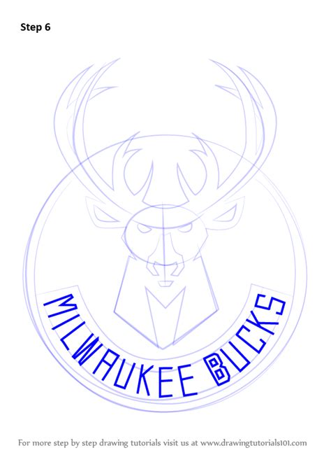 Learn How To Draw Milwaukee Bucks Logo NBA Step By Step Drawing