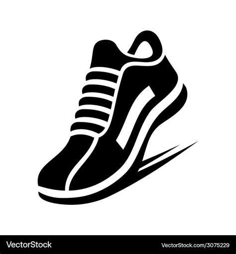 Running Shoe Outline Running Shoe Vector Icon For Web Design Isolated