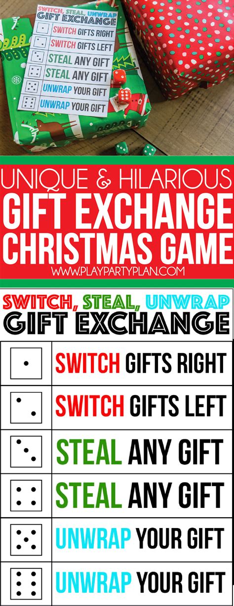 Best gift ideas of 2021. Switch Steal Unwrap Gift Exchange Dice Game - Play Party Plan