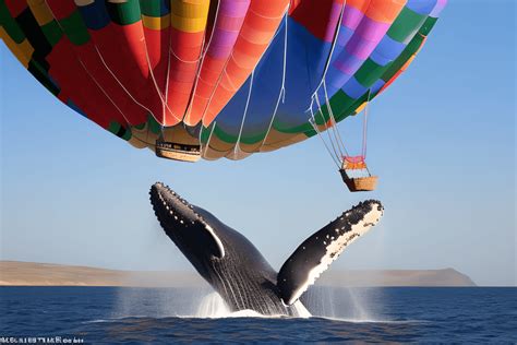 Humpback Whale Hot Air Balloon Graphic · Creative Fabrica