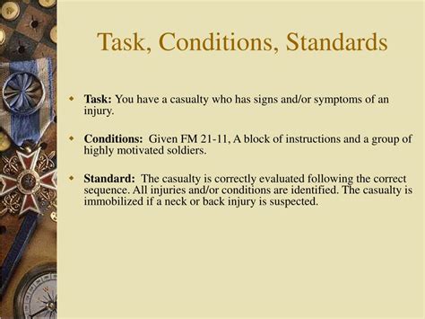 Task Condition Standard Army