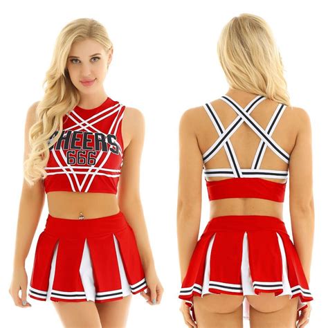 Super Sexy Cheerleader Cosplay Outfit Full 2 Piece Set Top Etsy