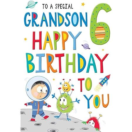 Juvenile Birthday Card Age Grandson X Inches Regal Publishing C White Amazon