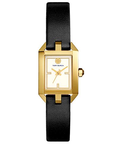 Tory burch apple watch strap in green. Tory Burch Women's Dalloway Black Leather Strap Watch ...