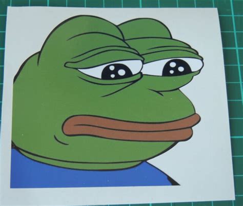 Sad Pepe Stickers Decals 10x10cm Meme Rare Frog Feels 4chan Ebay