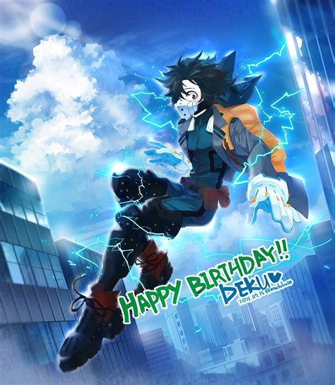 Boku No Hero Academia Celebra El Cumpleaños De Izuku Midoriya Animecl