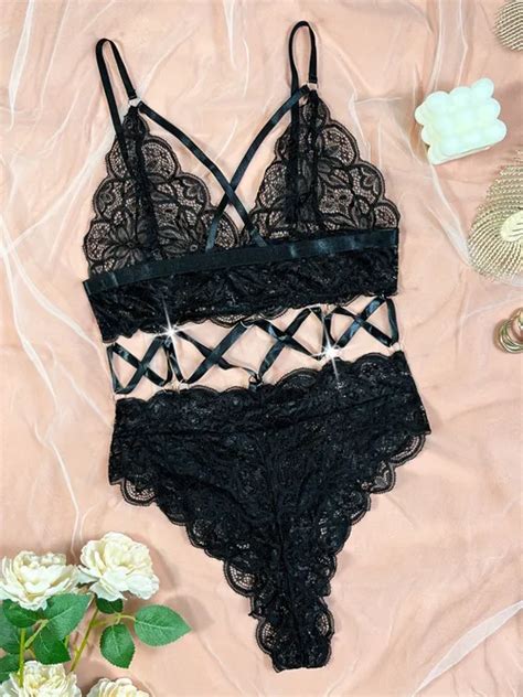 sexy floral lace bodysuit temu