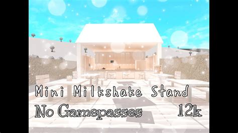 Mini Milkshake Stand No Gamepasses 12k Lqxla Youtube