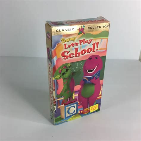 Barney Lets Play School Vhs Video Tape Classic Collection Vtg Sing
