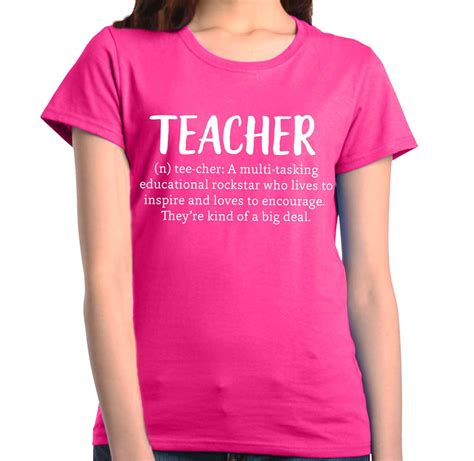Teacher Definition Womens T Shirt Teacher Appreciation School T