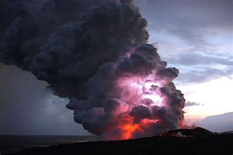 Lightning In The Volcanic Plume