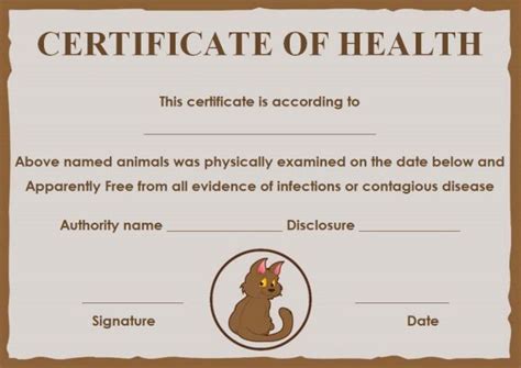 Pet Travel Safe Travel Cat Health Certificate Templates Yorkie