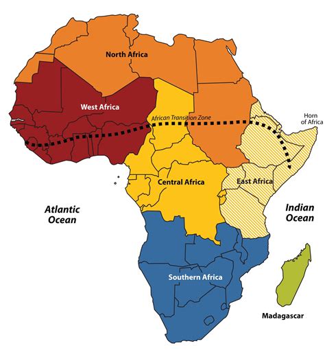 Regions Of Africa Africa Map Africa Outline Political Map