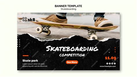 Premium Psd Skateboard Concept Banner Template
