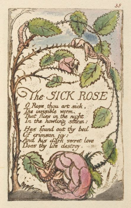 The Sick Rose William Blake Poems Romanticism