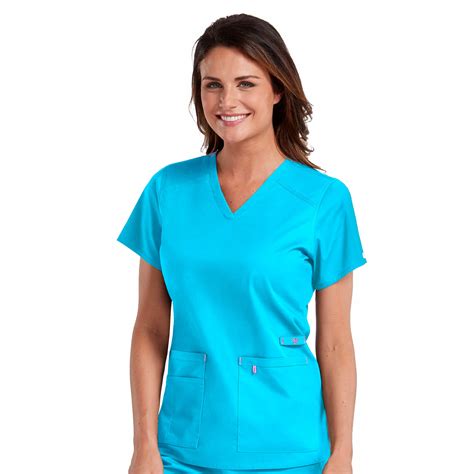 Med Couture Med Couture Signature Womens V Neck Multi Pocket Scrub