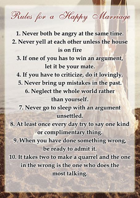 Rules For A Happy Marriage Happy Marriage Live Laugh Love Marriage