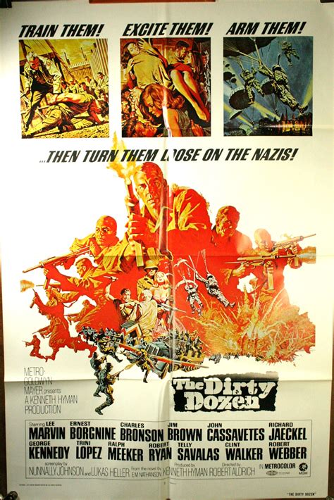 Dirty Dozen 1 Sheet Movie Poster Original Vintage Movie Posters