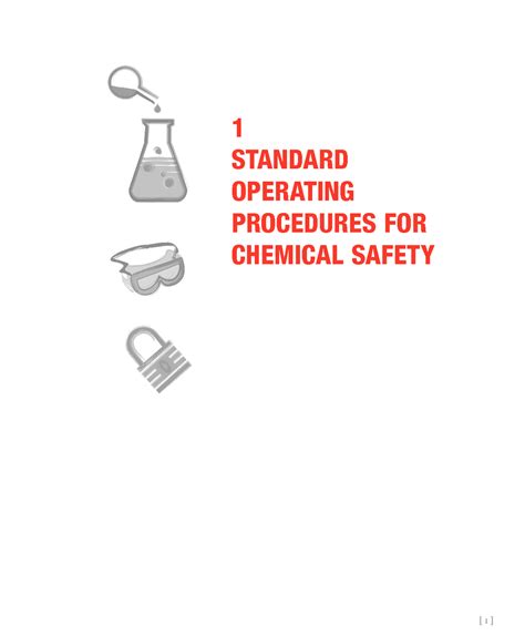 1 Standard Operating Procedures For Chemical Safety
