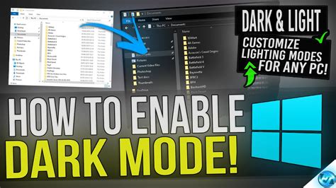🔧 How To Enable Dark Mode Or Custom Lighting Modes In Windows 10 Youtube