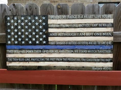 Thin Blue Line Flag Wend Of Watch Quote